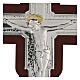 Crucifix in bilaminate silver 16x12 cm s2