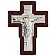 Crucifixo em baixo-relevo bilaminado 16x12 cm s1
