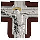 Crucifix in bilaminate silver, 16x12 cm s2