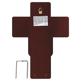 Crucifixo Jesus Cristo em baixo-relevo bilaminado 21x16 cm s3