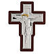 Crucifixo Jesus Cristo em baixo-relevo bilaminado 21x16 cm s1