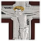 Crucifix with bilaminate bas-relief Jesus Christ, 21x16 cm s2