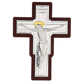Crucifix in bilaminate silver 25x19 cm