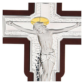Crucifix bilaminé en bas-relief 25x19 cm
