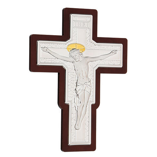 Crucifix bilaminé en bas-relief 25x19 cm 3