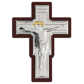 Crucifixo bilaminado em baixo-relevo 25x19 cm s1