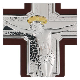 Crucifixo bilaminado em baixo-relevo 25x19 cm s2