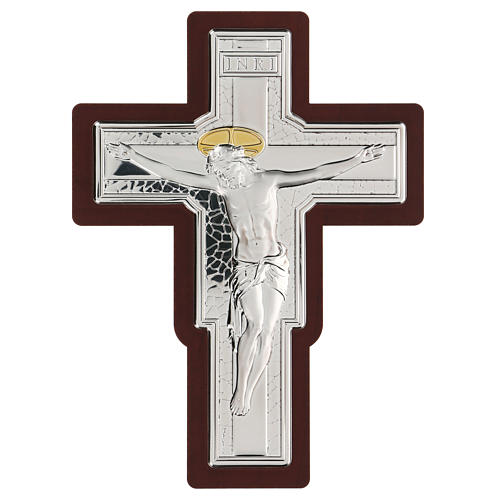 Crucifixo bilaminado em baixo-relevo 25x19 cm 1