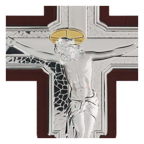 Crucifixo bilaminado em baixo-relevo 25x19 cm 2
