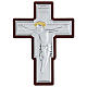 Crucifix in bilaminate silver 35x26 cm s1