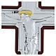 Crocifisso Gesù bilaminato in bassorilievo 35x26 cm s2