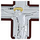 Crucifix with Jesus bilaminate bas-relief, 35x26 cm s2