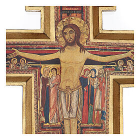 San Damiano Cross in wood paste, printed 75x60 cm