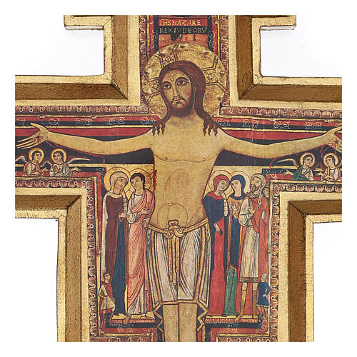 San Damiano Cross in wood paste, printed 75x60 cm 2