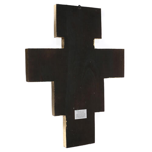 San Damiano Cross in wood paste, printed 75x60 cm 3