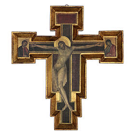 Cimabue Crucifix in wood paste, printed 60x55 cm