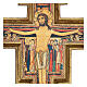 Croix en pâte à bois Saint Damien 40x35 cm s2
