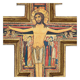 Croce in pasta di legno San Damiano 40x35 cm