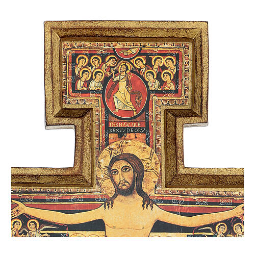 Croce in pasta di legno San Damiano 40x35 cm 3