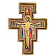 Krzyż ścier drzewny, San Damiano, 40x35 cm s1