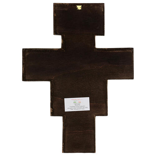 Cruz em pasta de madeira São Damião 40x35 cm 5
