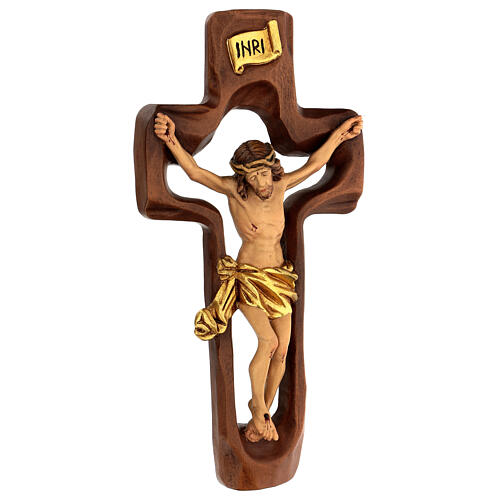 STOCK Crucifix of polished wood, cut-out cross, 46 cm 3