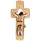 STOCK Crucifix bois poncé croix creuse 46 cm s5
