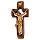 STOCK Crucifixo madeira polida cruz vazia 46 cm s4