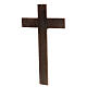 Walnut cross with Christ in metal 35x20 cm s3