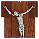 Crucifijo madera con cuerpo de metal plateado s2