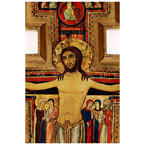 STOCK Croix Saint Damien bois impression sérigraphiée h 110 cm 2