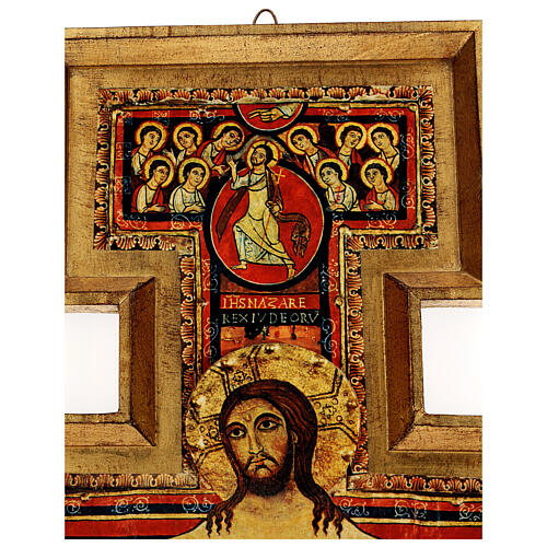 STOCK Croix Saint Damien bois impression sérigraphiée h 110 cm 4
