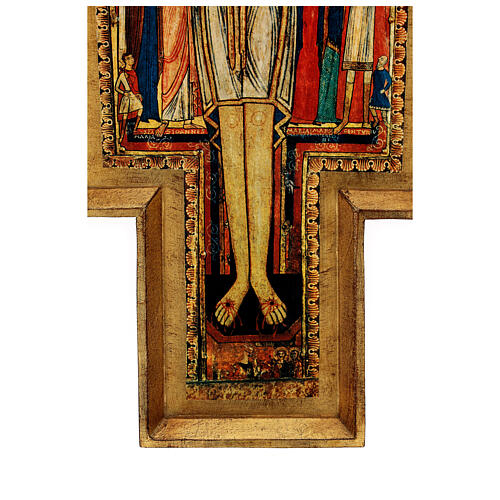 STOCK Croix Saint Damien bois impression sérigraphiée h 110 cm 8