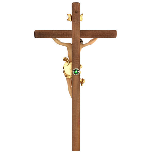 Crucifixo Leonardo Val Gardena madeira corada 50 cm 5