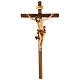 Crucifixo Leonardo Val Gardena madeira corada 50 cm s1