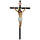 Wood paste crucifix, 70 cm, elegant finish, Motlla cross s1