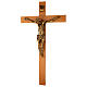 Crucifix Fontanini 100 cm croix bois corps résine effet bronze s3