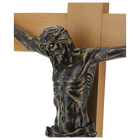 Crocifissi in legno: Crocifisso Fontanini 100 cm croce legno corpo resina bronzato