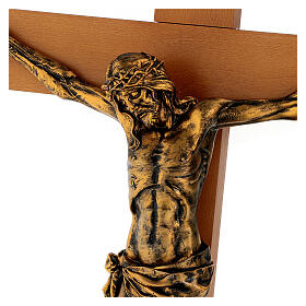 Crocifisso Fontanini 100 cm croce legno corpo resina bronzato