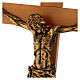 Crucifixo Fontanini 100 cm cruz madeira corpo resina efeito bronze s2