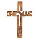 Cruz de pared Jesus madera olivo Palestina 12x8 cm s1