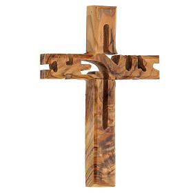 Wall cross Jesus olive wood Palestine 12x8 cm