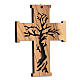 Wandkreuz mit Lebensbaum aus Olivenbaumholz von Bethlehem, 13 cm s3