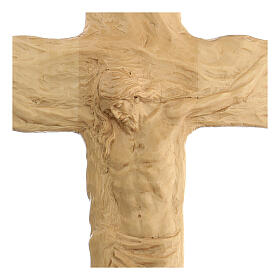 Crucifijo madera de lenga tallada a mano 35x25x5 cm Perú