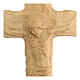 Crucifix bois de lenga sculpté à la main 35x25x5 cm s2