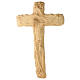 Crucifix bois de lenga sculpté à la main 35x25x5 cm s4