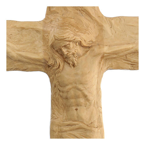 Crucifix made of lenga wood with Jesus Christ and the Virgin Mary. Dimensions 35x27x5 cm 2