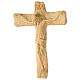 Crucifix made of lenga wood with Jesus Christ and the Virgin Mary. Dimensions 35x27x5 cm s4