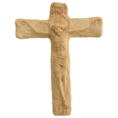 Handmade crucifix in lenga wood 35x25x5 cm 1