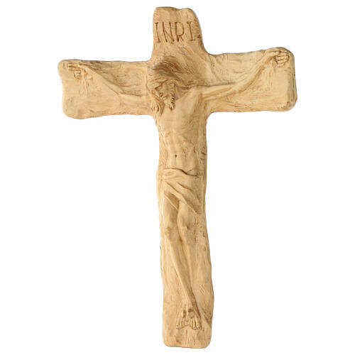 Handmade crucifix in lenga wood 35x25x5 cm 4